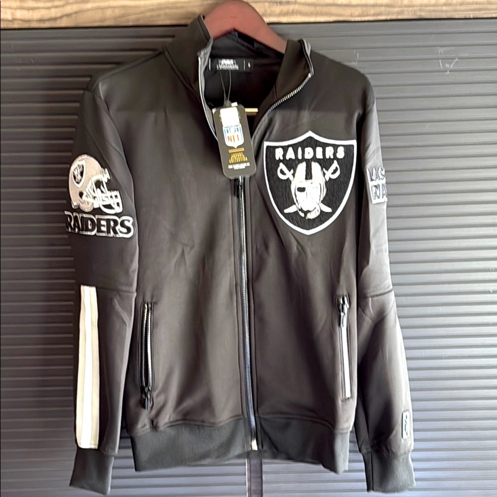 Unisex Black Raiders Jacket - 100% Cotton - Size Small
